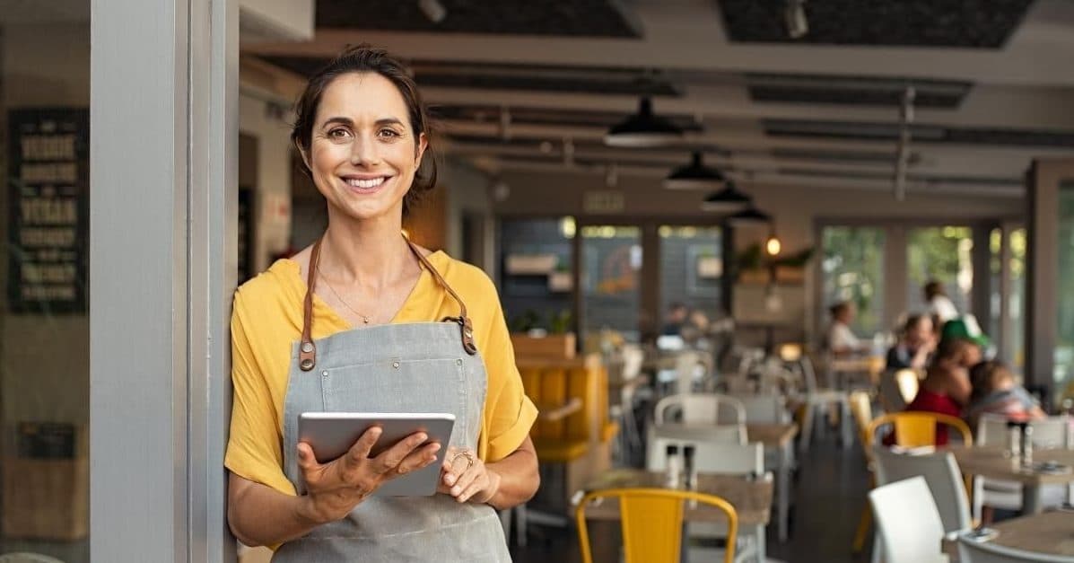 woman smiling